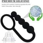 Anal Beads Penis Ring Prostate Massager Adult Sex Toys For Men, Anal Plug Anal Trainer Couples Male Sex Toy, Silicone Buttplug Cockring Prostate Toy For G Spot Stimulator, Anal Sex Toys For Women