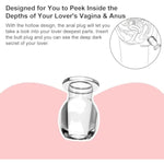 Hollow Anal Plug Vaginal Dilator Speculum, Tpe Transparent Anal Plug Anal Speculum Vaginal Stretcher Tunnel Anal Dilator Bdsm Enema Toys Sex Toys For Adult Men Women (2 Pcs Style B)