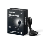 Backdoor Lover Anal Vibrator - Vibrating Anal Plug, Butt Plug With Curved, Probe Body And Wide Base - Suitable For Beginners, Waterproof, Rechargeable (Black)