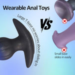 Butt Plug Tail,6.3in Anal Beads with 11.8in Removable Furry Tail,Anal Plug Tail Sex Toys for Women Men Cosplay
