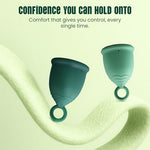 Menstrual Cups - Mess-Free Loop Handle for Beginners, Small & Large