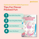 Tastease - Cupcake & Heart Shaped Edible Pasties In Birthday Cake Batter Candy By - 13 Piece Set - Fun For A Special Occassion Or Everyday - Dimensions 2" X 2" Coverage 1 Inch