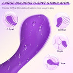 Haipine Sucking Vibrator Adult Sex Toys, Dual Stimulation Rose Suction Vibrators With 9 Vibrating & Sucking Modes, Handheld Nipple Toys For Clitoral G Spot Stimulator, Female Couples Sex Toy, Violet1