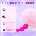 Small Rabbit Tail Anal Plug?Silicone Anal Sex Toys For Beginners?Butt Plug For Cospaly?Small Size For Long Time Comfortable Wear (Pink)