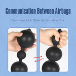 Inflatable Silicone Anal Beads Air Pump Detachable Adjustable Size Adult Sex Toy