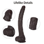 15.3 Inch Big Black Dildo,Long Realistic BBC Dildo with Suction Cup,Adult Sex Toy for Women Men