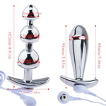Anal Electro Shock Trainer Kit with Anchor and Beads for Men and Women