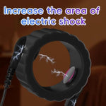Electro Shock Penis Rings Testicle Ring Set, Male Glans Ring E-Stim Scrotal Rings, Stretchable Silicone Cock Ring Electrical Stimulation Devicest, Electric Erotic Chastity Sex Toys For Men Training