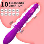 Vibrating Anal Beads Butt Plug,Anal Sex Toys With Adult Toy Prostate Massager,G Spot Vibrator Anal Plug With 10 Vibration Modes,Rechargeable Sex Stimulator For Men Women Couples Pleasure(Purple)