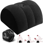 Sex Position Pillow Sex Dice Set-Dildo Pillow Dildo Mount Sex Toys Inflatable Sex Cushion Sex Games For Adult Couples Sex Women G Spot Cushion Sex Furniture Pillow For Couples (Black)