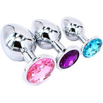 Steel Jeweled Butt Anal Plug Large Medium Small Training Sets