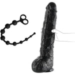 Silicone Anal Bead With 10 Balls + 17.3 Inch Long Realistic Huge Thick Dildo