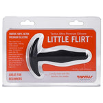 Little Flirt Onyx Silicone Butt Plug 3.35in Insertable Length, 0.8in Petite Diameter, Beginner Anal Toy, Velvety Soft Texture, Between-Cheeks Base, Body Safe Wearable Pleasure, Small Starter