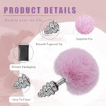 Rabbit Tail Anal Plug?Metal Spiral Buttplug?Anal Sex Toys For Beginners,Plug Anal For Couples?Pink Anal Toys For Dress Up Party (Small Pink)