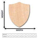 6 Inch Unfinished Wooden Shield, 5mm Plywood Blank for DIY Crafts & Decoration
