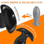 Large Butt Plug Realistic Anal Dildo,3.46" Diameter Big Black Dildo XL Anal Plug with T-Base,Thick Knot Butt Plug Huge Anal Trainer Stretcher,Adult Sex Toys for Men Women Couples