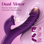 Sucking Vibrator Rabbit Sex Toy, Nipple Clit Sucker Thrusting Dildo