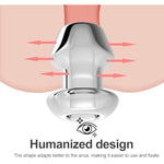 Clear Hollow Anal Plug Peephole Clear Hollow Butt Plug Vaginal Expander Anal Dilator Tunnel Anal Speculum Washer Douche Enema Adult Anal Sex Toys For Gay Lesbian Couples