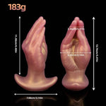 Realistic Huge Fisting Dildo, 5.41" Thick Hand Dildo Large Anal Plug with Safe T-Base, Wearable Silicone Hand Anal Plug, Large Anal Dildo Anal Trainer Dilator Adult Sex Toy for Men Women