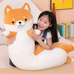 Stuffed Animal Shiba Inu Plush Toy, 90 Cm / 35.4 Inch Soft Long Akita Body Pillow Corgi Kawaii Plush Dog Soft Pillow Gifts For Boys Girls