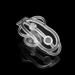 Chastity Device With Urination Funnel, Ventilated Male Chastity Cage, Penis Training Clip Sm Bondage Sex Toy, Nylon Resin, Lightweight & Durable, 3.8In Length, 1.3In Inner Diameter (Clear)