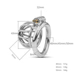 Male Chastity Cage Small Flat Chasity Cage Metal Chastity Cage Chastity Devices Sissy Steel Chastity Cage Penis Cage Cock Cage Bdsm Cage (40Mm/1.57In,Bending Ring)