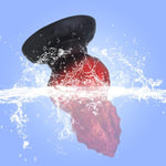 Silicone Anal Plug Massager Adult Sex Toys With Suction Cup Base, Red Black Butt Plug Soft Skin-Friendly Material Waterproof Textured Surface For Enhanced Stimulation For Men And Women (L)