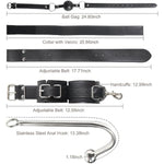 Bdsm Sex Bondage Anal Hook, Neck To Wrist Behind Back Handcuffs Collar With Anal Trainer & Ball Gag, Bed Restraints Sex Game Accessories Kinky Fetish Role Play Adult Sex Toys For Couple Beginner