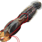 Vibrating Penis Sleeve - Black Reusable Ribbed Stretchy Cock Extender Sheath With Thick Knot - Penis Enlarger Sex Toy For Couples Men