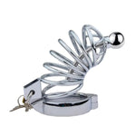 Metal Chastity Cock Cage Male Urethral Plug Chastity Lock With Key Chastity Belt Penis Cage Sex Toy For Men M