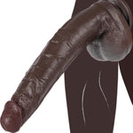 11 Inch Long Huge Thick Realistic Dildo,Large Black Monster Dildo With Suction Cup,Bbc Real Skin Dual-Density Silicone Dildo For G Spot Play,Lifelike Anal Dildo Sex Toys For Women Men Couples.