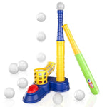 T Ball Set Toys For Kids 3-5 5-8, Kids Baseball Tee For Boys Toddlers, Auto Ball Launcher, Indoor Outdoor Outside Sports Tee Ball Set Toys Gifts For 3 4 5 6 Year Old Boys Toddler Kids