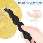 Anal Beads Liquid Silicone Anal Toy With Pull Ring, 9 Inch Long & Flexible Anal Plug Sex Toys With 5 Progressive Beads, G-Spot Stimulator Adult Anal Toy For Men Women