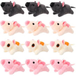 24 Pcs Operation Christmas Mini Pig Plush Bulk 4 Inch Pig Stuffed Animals Keychains Toys Piggy Birthday Party Favors Backpack Charm For Kids Holiday Christmas(Lying)