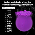 Rose Vibrators Toy | Sexual Pleasure Tools For Women | Quiet And Powerful Rose Sex Toy | Rose Toy Waterproof Adult Toys | Compact And Discreet Sex Toys For Women | Sex Toys Amazing Gift (Purple)