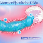 Monster Squirting Dildo Anal Sex Toy with Big Knots and Texture, Soft Silicone Dog Mini Dildo with Suction Cup, Anal G Spot Prostate Massage Ejaculating Adult Sex Toys for Women Couples