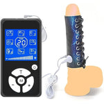 20 Levels Of Electric Shock Strength Leather Adjustable Size Penis Ring Male Masturbation Training Electric Shock Cock Ring