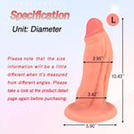 Realistic Dildo Thick Anal Plug With Suction Cup Base For Hands-Free Play Lifelike Butt Plug For Anus Dilation Anal Training Prosate Stimulation Adult Sex Toy For Experienced Users L 10.43''
