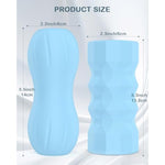 2 Packs Manual Male Masturbator, Male Stroker Pocket Pussy Sex Toys, Jelly Blue