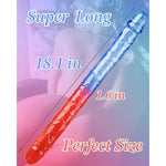 18 Inch Huge Double Ended Thick Big Dildo For Lesbian - Super Long Realistic Double Sided Dildos Gradient Jelly Flexible For Anal Vagina Play G-Spot Simulation Sex Toys For Women Men Couple