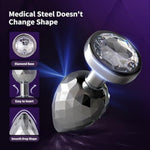 Butt Plug Set Adult Toys - Metal Anal Plug Trainer Couples Sex Toy For Men Women Anal Stimulator Prostate Massage Masturbation Plugs Adult Butt Beginner Kit, 3Pcs