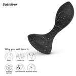 Backdoor Lover Anal Vibrator - Vibrating Anal Plug, Butt Plug With Curved, Probe Body And Wide Base - Suitable For Beginners, Waterproof, Rechargeable (Black)