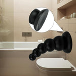 Anal Beads Butt Plug With 5 Gradual Anal Balls Soft Flexible Anal Chain Anal Plug With Suction Cup Anus Dilator Anal Trainer Anal Sex Toys For Men Women Couples Beginner Anus Bead (Black)