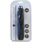 Twist My Heart 6 Inch Spiral Bullet Vibrator For Women, Adult Sex Toy Multispeed Waterproof Twisted Silcone Textured For Her Pleasure (Black)