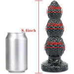 Anal Bead Butt Plug Trainer, Dragon Scale Anus Bead Butt Plug With Three Gradual Large Bead, Anal Dildo Prostate Vaginal Massage Anal Dilator With Strong Suction Cup For Male Female (M)