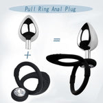 Metal Anal Trainer Set 3 Pcs Replaceable Base Anal Plugs With Different Sizes Jewel Butt Plug Anal Sex Toy Suitable For Beginners For Anal Training