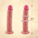 11 * 1.2" Double Headed Small Dildo Lifelike Penis For Beginner, 2 * 6" Slim Thin Double Sided G-Spot Dildos Set With Suction Cup, Soft Liquid Silicone Realistic Anal Dildo Sex Toy For Gays Lesbians