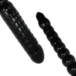 15.15 * 1.75 Inch Extra Large Double Ended Realistic Dildos Extra Long Double Dildo Realistic Penis And Beads Soft And Flexible Double Side Dildo For Male Female Couples Double Dong (Black)