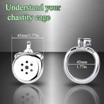 Upgraded Stainless Steel Male Chastity Device With Dark Lock Design