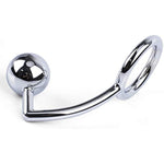Stainless Steel Ball Anal Plug Metal Lock Ring For Men'S Adult Sex Toys Male Anal Plug Pleasure Toys Accessories(L)